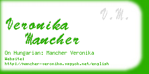 veronika mancher business card